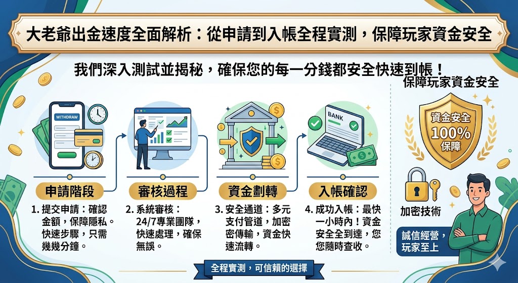 大老爺出金速度全面解析:從申請到入帳全程實測,保障玩家資金安全